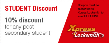 June Student Discount Coupons - Locksmith Toornto